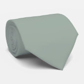 Soft Sage Green Hidden Initialen Solid Color Stropdas (Opgerold)