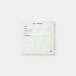 Soft Sage Green Simple Modern Monogram  Post-it® Notes