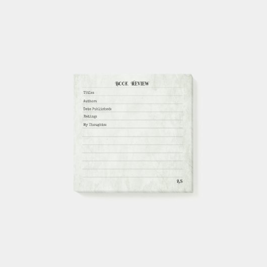 Soft Sage Green Simple Modern Monogram  Post-it® Notes (Voorkant)