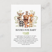 Soft Sage Green Woodland Animals Books for Baby Informatiekaartje (Voorkant)