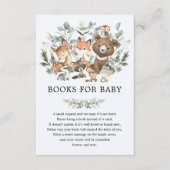 Soft Sage Green Woodland Animals Books for Baby Informatiekaartje (Voorkant)