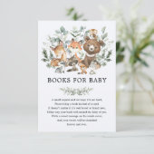 Soft Sage Green Woodland Animals Books for Baby Informatiekaartje (Staand voorkant)