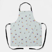 Soft Sage Japanese Purple Viola Floral Pattern Schort (Voorkant)