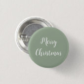 Soft Sage Merry Christmas Button (Voorkant /achterkant)