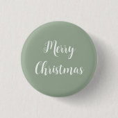 Soft Sage Merry Christmas Button (Voorkant)