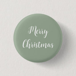 Soft Sage Merry Christmas Button