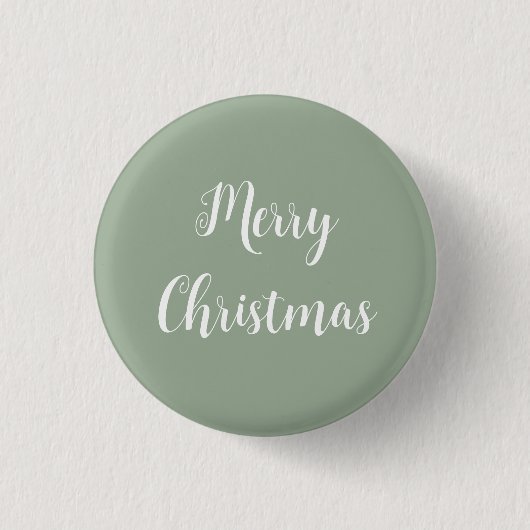 Soft Sage Merry Christmas Button (Voorkant)