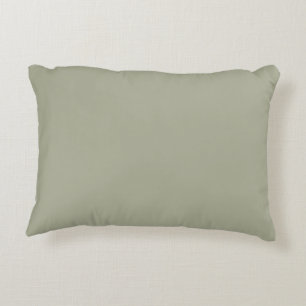 Soft Sage Pastel Green Solid Color - Olive Sprig Accent Kussen