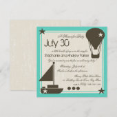 Soft Sails-Baby shower Kaart (Voorkant / Achterkant)