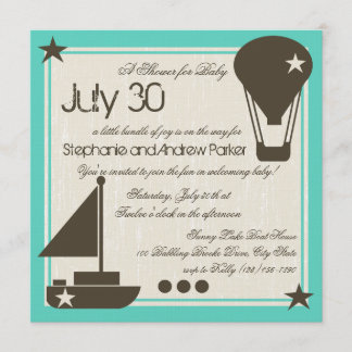 Soft Sails-Baby shower Kaart
