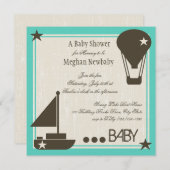 Soft Sails-Baby shower Kaart (Voorkant / Achterkant)