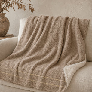 Soft Sand Threads Sherpa Deken