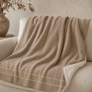 Soft Sand Threads Sherpa Deken