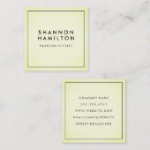 Soft Scale Patroon Green Vierkante Visitekaartje (Voorkant / Achterkant)