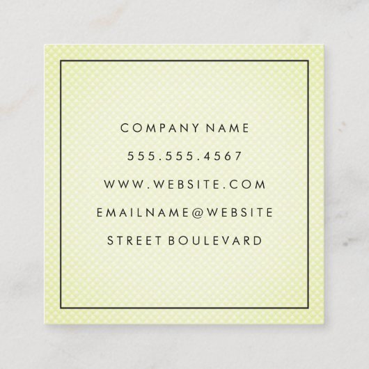 Soft Scale Patroon Green Vierkante Visitekaartje (Achterkant)