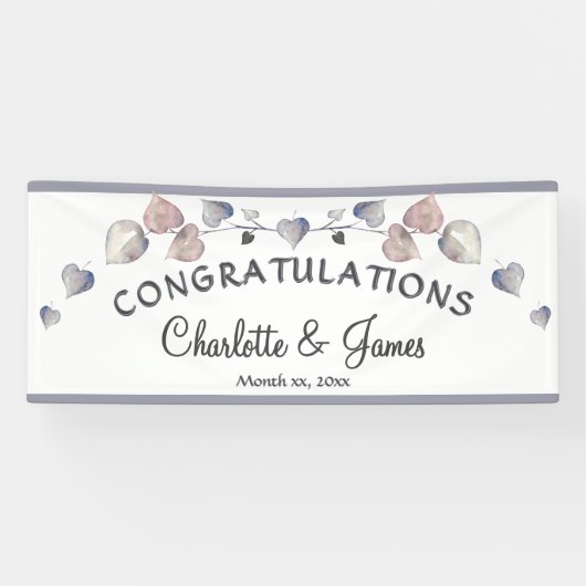 Soft Scottish Heather - Wedding Hearts Spandoek (Horizontaal)