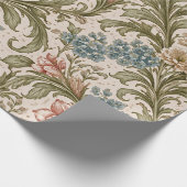 Soft Scrollwork Garden Floral Pattern Cadeaupapier (Hoek)