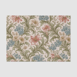 Soft Scrollwork Garden Floral Pattern Tissuepapier