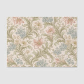 Soft Scrollwork Garden Floral Pattern Tissuepapier (Voorkant)