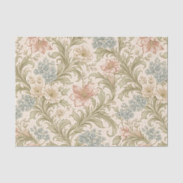 Soft Scrollwork Garden Floral Pattern Tissuepapier