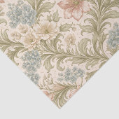 Soft Scrollwork Garden Floral Pattern Tissuepapier (Detail)