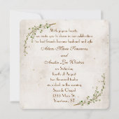 Soft Sepia Wedding Daisy Kaart (Achterkant)