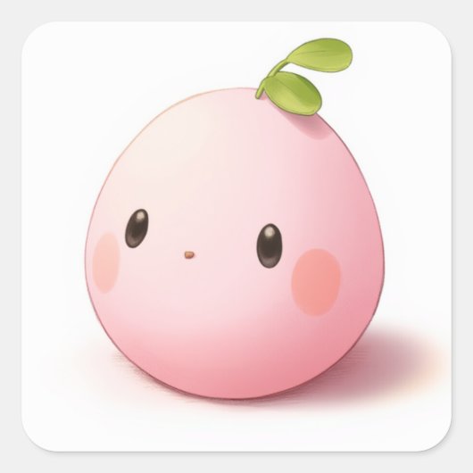 Soft Serene Art Vierkante Sticker (Voorkant)