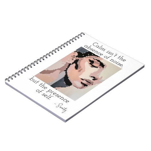 Soft Serenity in Pixel Harmony Notitieboek (Linkerzijde)