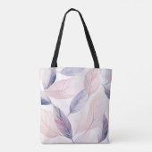 Soft Serenity Watercolor Leaves Custom Monogram Tote Bag (Achterkant)