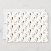 Soft Serve Cone Ice Cream Social Birthday Party Kaart (Achterkant)