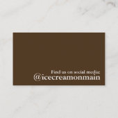 Soft Serve Ice Cream Cone Dairy Bar Creamery Visitekaartje (Achterkant)