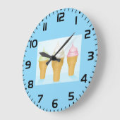 Soft Serve Ice Cream Cones Leuk Zomer Dessert Grote Klok (Hoek)