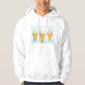 Soft Serve Ice Cream Cones Leuk Zomer Dessert Hoodie (Voorkant)