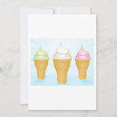 Soft Serve Ice Cream Cones Leuk Zomer Dessert Kaart (Voorkant)