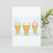 Soft Serve Ice Cream Cones Leuk Zomer Dessert Kaart (Staand voorkant)