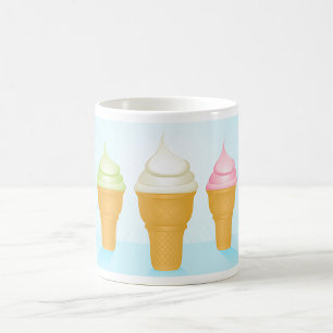 Soft Serve Ice Cream Cones Leuk Zomer Dessert Koffiemok