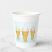 Soft Serve Ice Cream Cones Leuk Zomer Dessert Papieren Bekers (Voorkant)