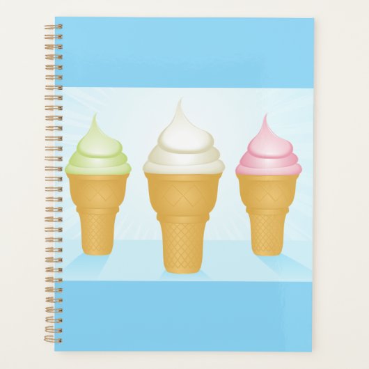 Soft Serve Ice Cream Cones Leuk Zomer Dessert Planner (Voorkant)