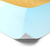 Soft Serve Ice Cream Cones Leuk Zomer Dessert Poster (Hoek)