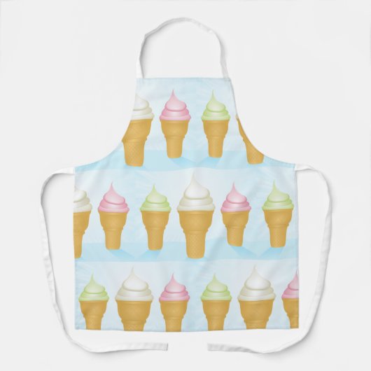 Soft Serve Ice Cream Cones Leuk Zomer Dessert Schort (Voorkant)