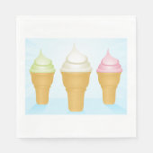 Soft Serve Ice Cream Cones Leuk Zomer Dessert Servet (Voorkant)
