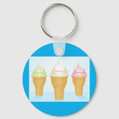 Soft Serve Ice Cream Cones Leuk Zomer Dessert Sleutelhanger (Achterkant)