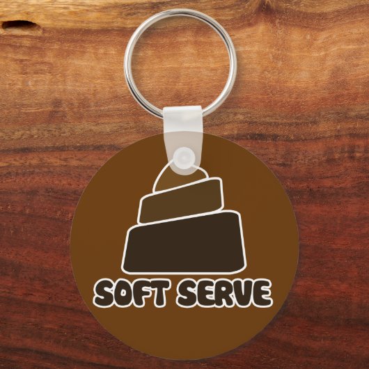 Soft Serve POOP Joke Sleutelhanger (Voorkant)