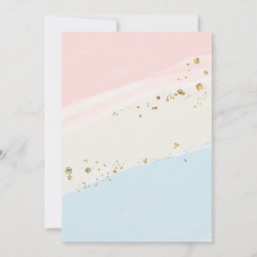 Soft Service Ijs Geslacht Reveal Roze en Blauw Kaart (Achterkant)