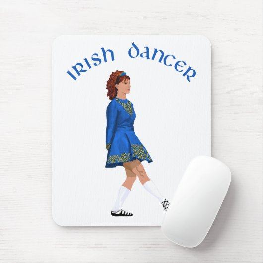 Soft Shoe Irish Dancer in Blue Muismat (Met muis)