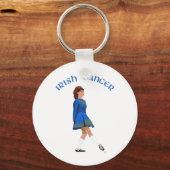 Soft Shoe Irish Dancer in Blue Sleutelhanger (Voorkant)