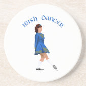 Soft Shoe Irish Dancer in Blue Zandsteen Onderzetter (Voorkant)