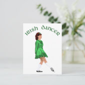Soft Shoe Irish Dancer in Green Briefkaart (Staand voorkant)
