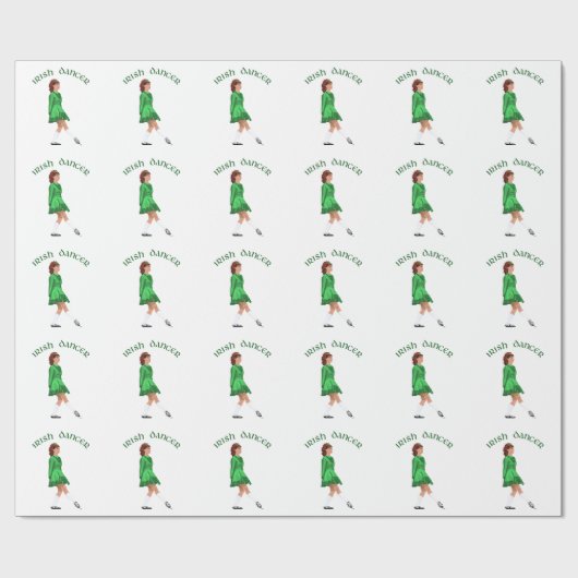 Soft Shoe Irish Dancer in Green Cadeaupapier (Vlak)