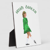 Soft Shoe Irish Dancer in Green Fotoplaat (Zijkant)